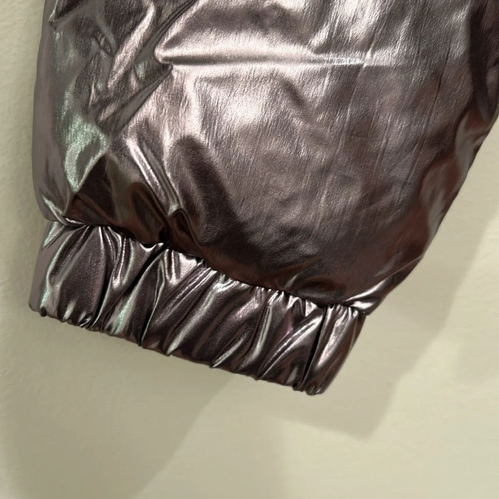 NWT DKNY Sport Down Jacket DP2J8893 Silver Tone Regular Fit, sz L - Picture 5 of 12